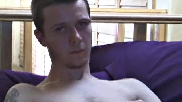 Derek strokes his monster stiff and jerks off until he blasts a warm cum load onto his face.