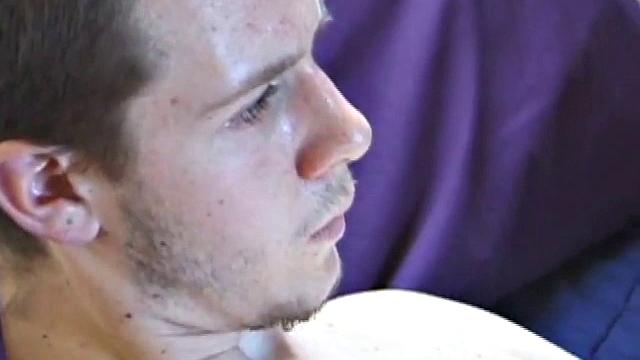 Derek strokes his monster stiff and jerks off until he blasts a warm cum load onto his face.