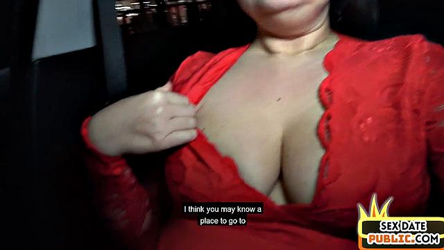 Public mature lady POV fucked outside by sex date