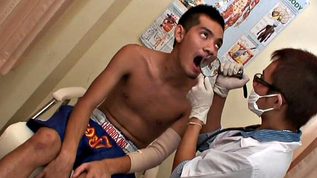 Nippon twink fucked by doctor in kinky infirmary