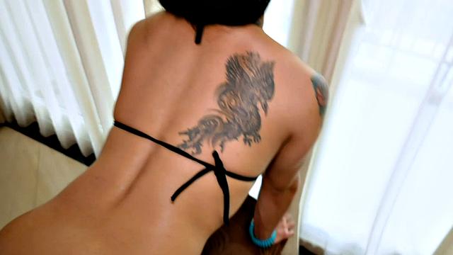 Anna 2: Aqua Bikini Garters Cum Together