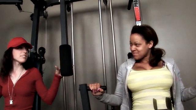 Gym teen ravaged by an oldie in a dirty sex scene