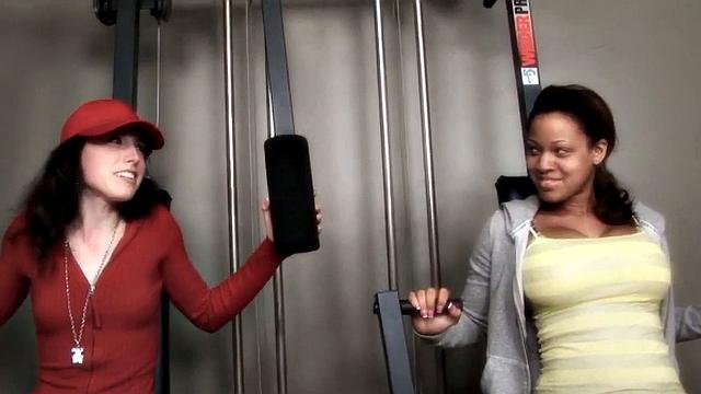 Gym teen ravaged by an oldie in a dirty sex scene