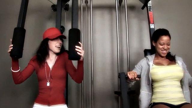 Gym teen ravaged by an oldie in a dirty sex scene