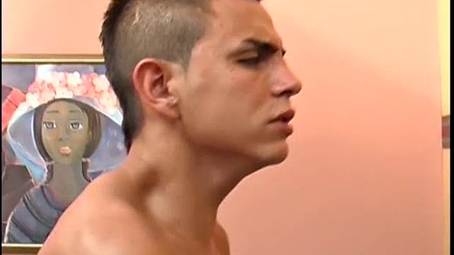 Latin boys Raul and Daniel wrestle the clothes off each other and wrap their lips around stiff uncut cocks. Once the boys are warmed up, the skinnier of the two hops on for a bareback ride.