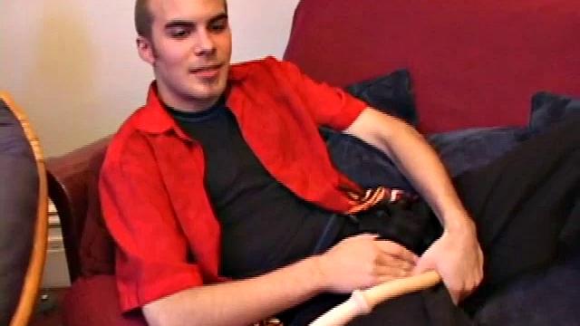 Jasper begins his solo jerk off scene teasing us about doing something he never though he would do. He beats off for a while before he does that special thing. But when he does it, wow does this boy cum.