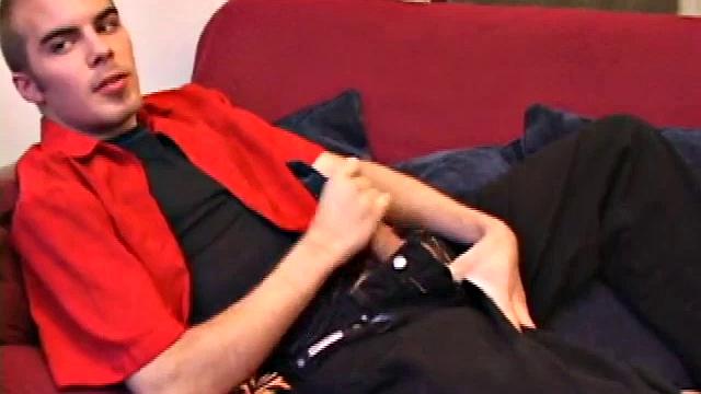 Jasper begins his solo jerk off scene teasing us about doing something he never though he would do. He beats off for a while before he does that special thing. But when he does it, wow does this boy cum.