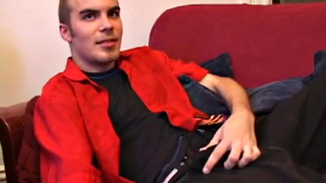 Jasper begins his solo jerk off scene teasing us about doing something he never though he would do. He beats off for a while before he does that special thing. But when he does it, wow does this boy cum.