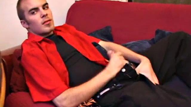 Jasper begins his solo jerk off scene teasing us about doing something he never though he would do. He beats off for a while before he does that special thing. But when he does it, wow does this boy cum.