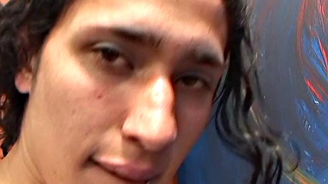 Cumswapping Latino twink bareback by BF at home