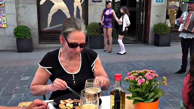 Babe humiliated in public by her lezdom lady