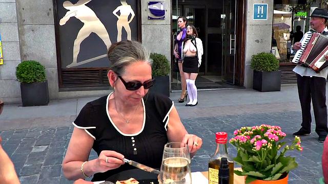 Babe humiliated in public by her lezdom lady