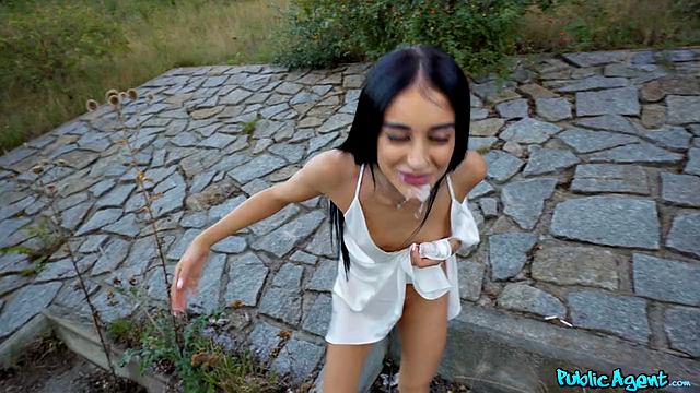 Skinny bus stop pickup