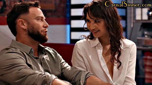 Cum-thirsty cutie swallows BF's cum