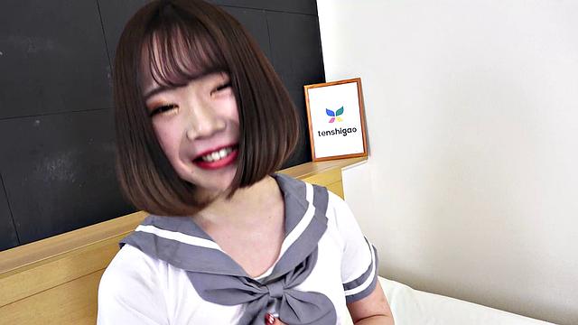 Cute Japanese Girl, Ayumi gets into costume to play