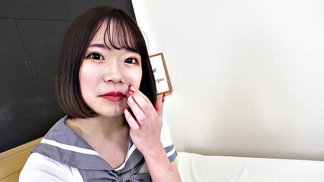 Cute Japanese Girl, Ayumi gets into costume to play