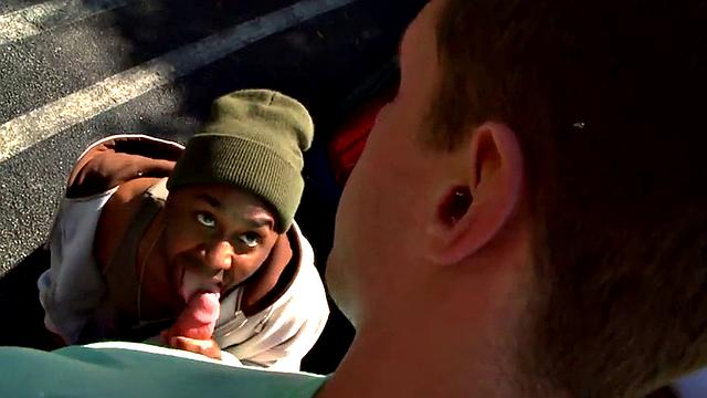 Picked up Nubian thug fucked outdoors in tight asshole