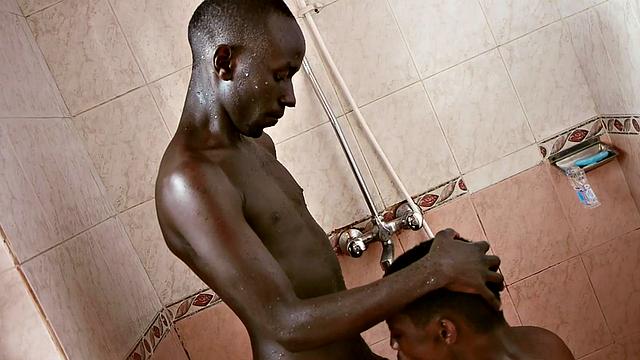 Ethnic twink fucked in asshole after shower BJ