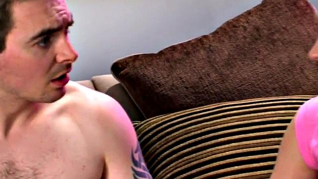 Busty mistresses wank pathetic cock in threesome