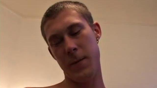 Young Brent Stenson relaxes on the sofa, working up a throbbing boner. He strokes with determination, pumping out a warm cum load onto his chest.