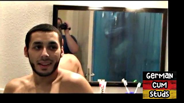 Fat German DILF sucks cock after oiled massage