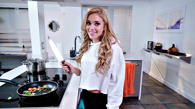 Kali Roses gets down and dirty with a hard cock in the kitchen