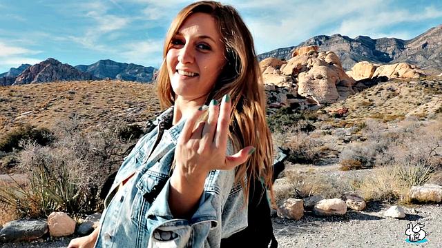 Blonde Gets Horny During Hike
