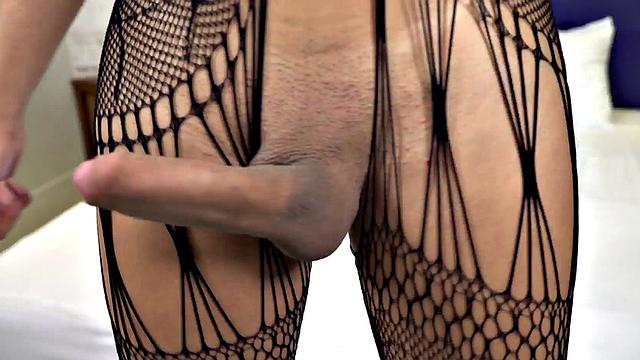 Latina hottie with glasses and lingerie gets off with ass fingering and smoking