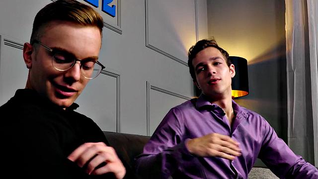 Inked stud fucks sock-loving bottom and cums on his tummy