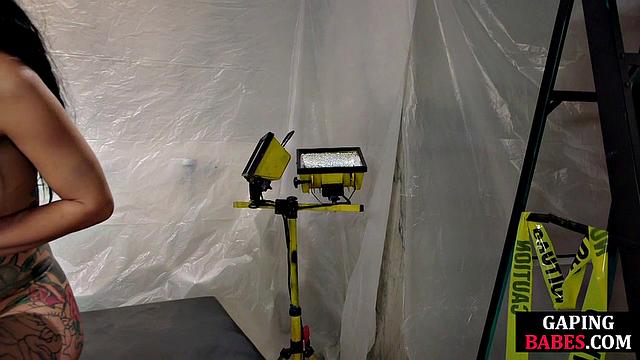 Naughty les sluts anal fisting in 3some