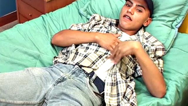 With his adorable boy next door looks, Latin twink OG seems to be having a great time, as he strips off his clothes and shows us that smooth young body of his.