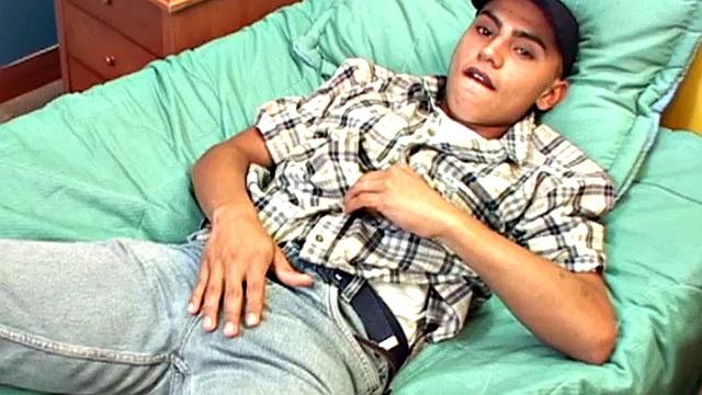 With his adorable boy next door looks, Latin twink OG seems to be having a great time, as he strips off his clothes and shows us that smooth young body of his.