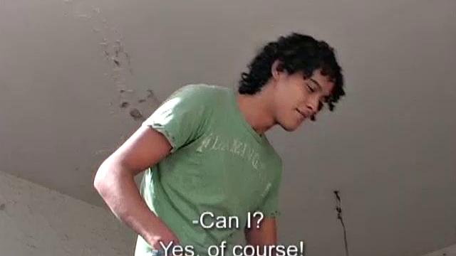 On an upstairs outdoor landing, Latinos Hernan, Danno and Javier decide it's the perfect place for a hot bareback sex party. Clothes come off, big uncut dicks flop out and soon find their way into a warm mouth.