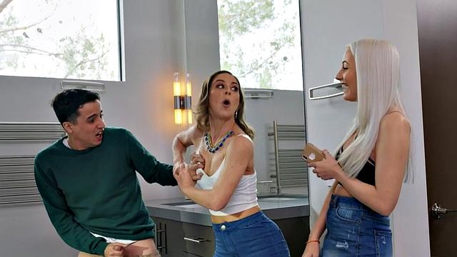 Short guy fucks big titted MILF slut in doggystyle