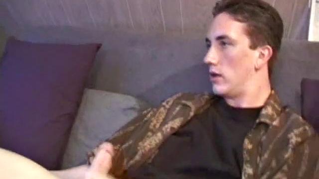 Derek strokes his cock hard and cums for the camera