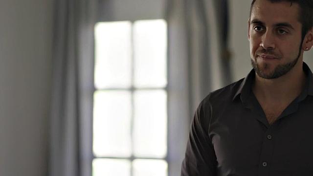 Small tits TS babe rimmed and barebacked by BF on the couch