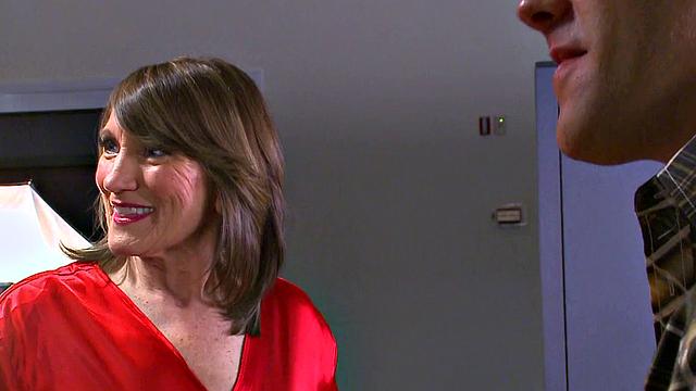 Two cocks help the 60something