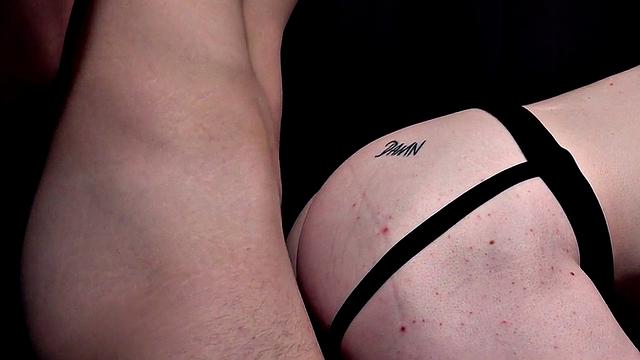 Barebacking stud rims and fucks BF's asshole in jockstrap