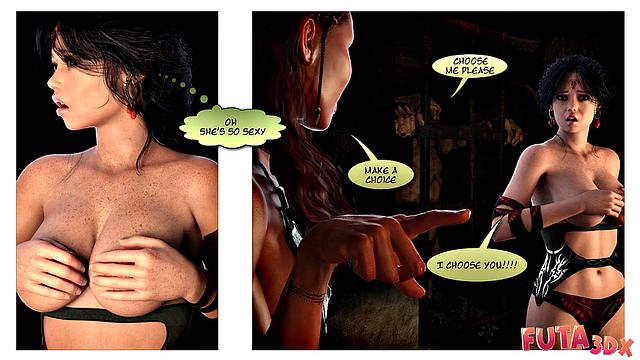 Futa3dX - Redhead Dungeon Keeper Fucks Brunette Adventurer