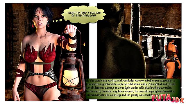 Futa3dX - Redhead Dungeon Keeper Fucks Brunette Adventurer