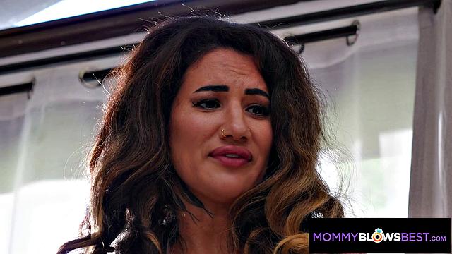 MommyBlowsBest - Frisky Monster Stepmom Gets Frisky And Gets Titty Fucked Hard