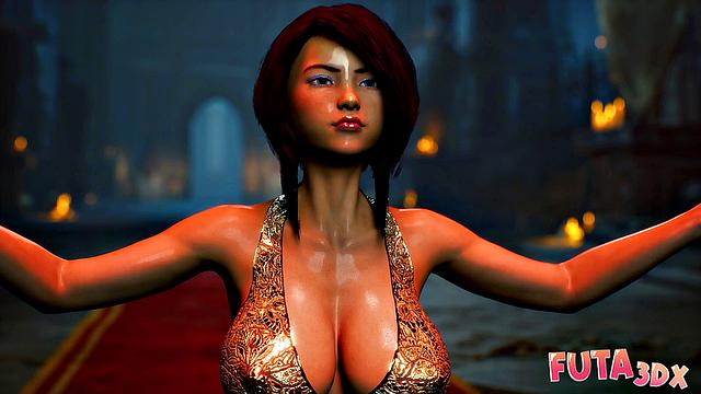 Futa3dX - Brunette Futa Prays To Blonde To Come Fuck Her Hard