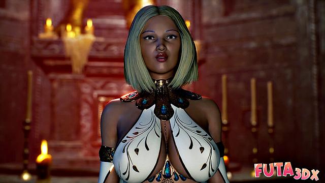 Futa3dX - Brunette Futa Prays To Blonde To Come Fuck Her Hard