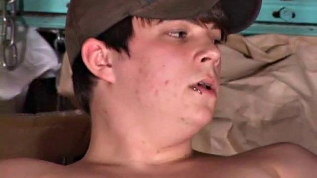 Already stroking his hard cock, Odon Marsh watches a porno video and edges himself close a few times. The effort pays off with a wet cum load that he can no longer hold back.