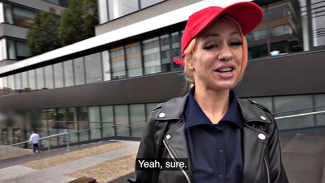 Picked up inked babe POV pussyfucked in toilet