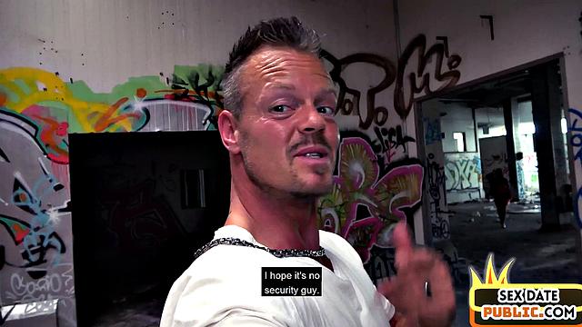 Picked up MILF gets facefucked and fingered in public