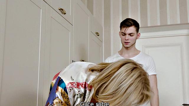 Stud is fucking the mature lady while her husband rests