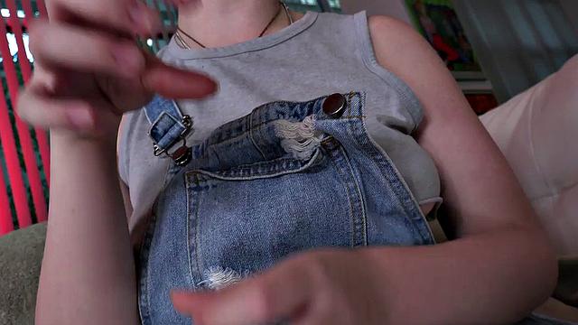 Bigass handjob babe toying pussy before jerking pov bf