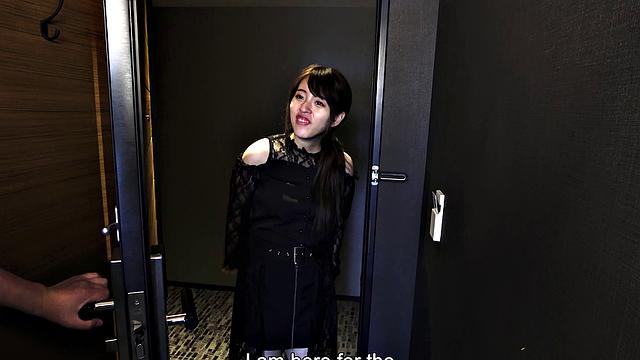 Mao Haneda is a pregnant twenty-year-old with huge brown nipples