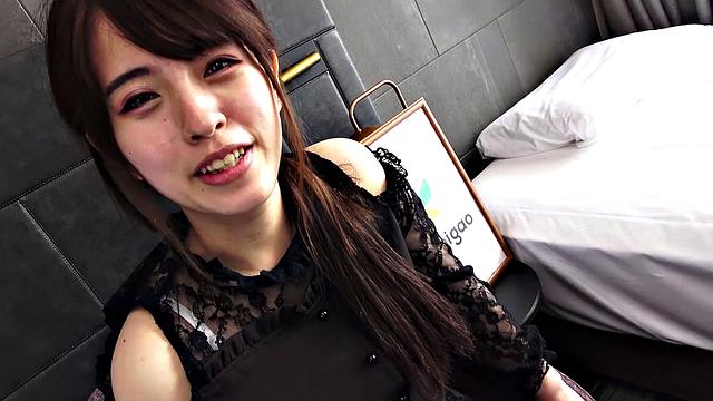 Mao Haneda is a pregnant twenty-year-old with huge brown nipples